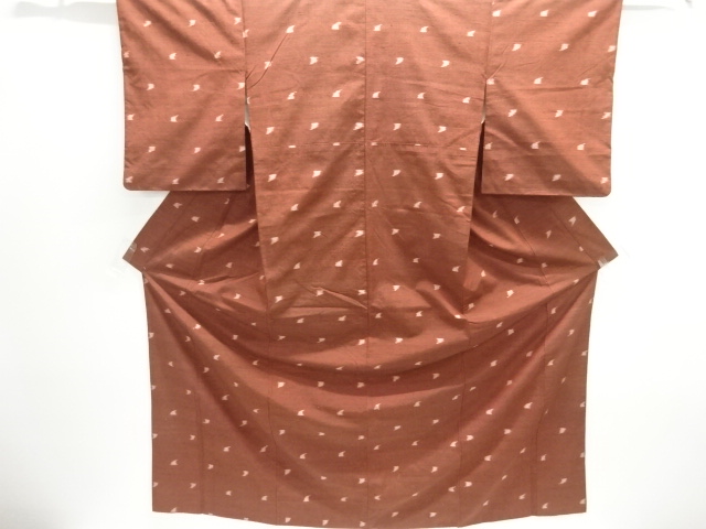 JAPANESE KIMONO / TSUMUGI / WOVEN ABSTRACT PATTERN 